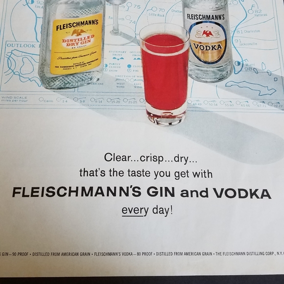 Vintage Other 96s Fleischmanns Gin And Vodka Ad Poshmark